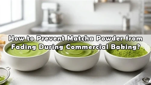 Hur förhindrar man att Matcha-pulver bleknar under kommersiell bakning?